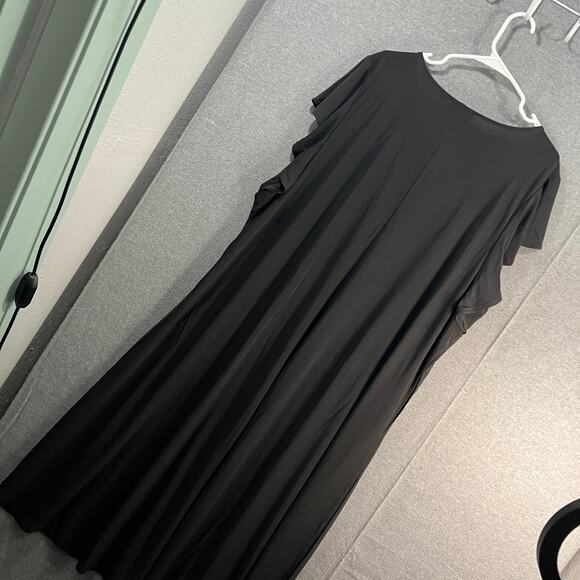 Attitudes by Renee Petite Lace Front Maxi Dress Black 3XP - Picture 2 of 16